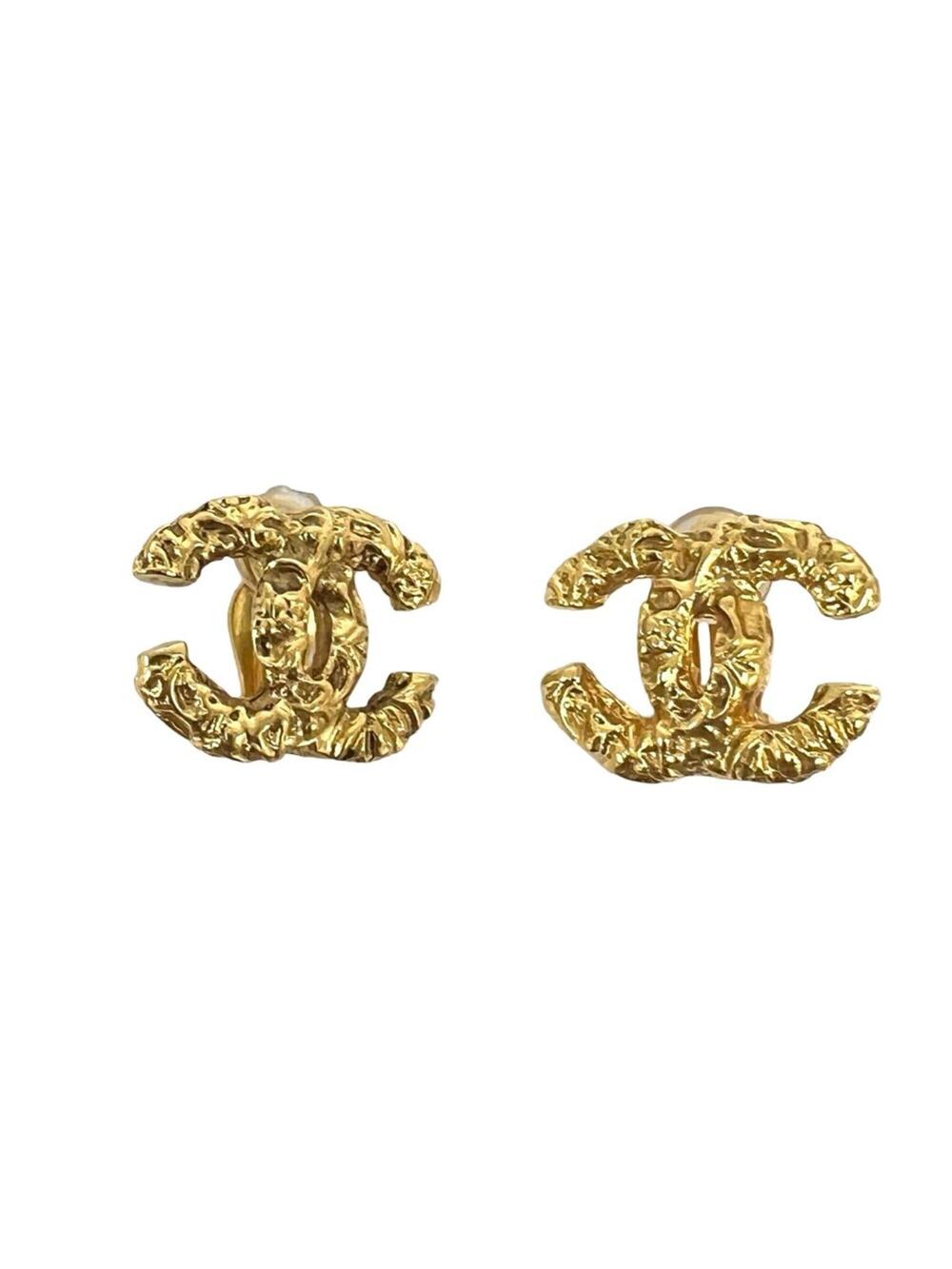 Chanel Cc Logo Clip-On Earrings Metal #371528C12B